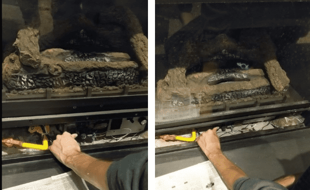 Gas fireplace flame goes out shortly after lighting