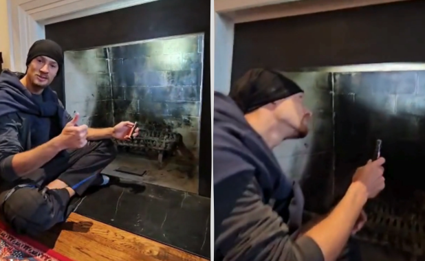 Pro Handy Solutions technician showing how to open the flue and prepare a fireplace for safe use in a GTA home.